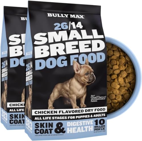 Best Dog Food for Weight Gain: How to Bulk Up Your Pooch! 14 Bully Max 26/14 Small Breed Dry Dog Food for Skin, Coat & Sensitive Stomach - Chicken & Rice, Dry Soft Kibble Bites for Puppies, Adult & Senior Dogs - Natural French Bulldog Puppy Food, 10 lbs