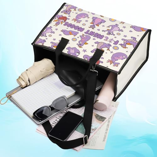 Bolsa Tote Dragon Morado Lona miniatura 7
