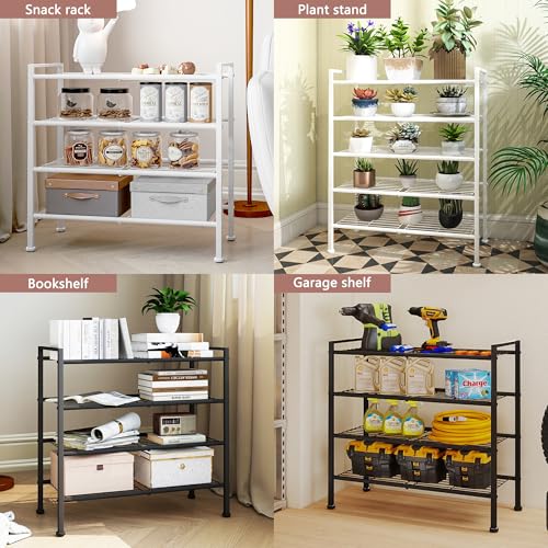 Image of 5 Tier Shoe Rack,Metal Shoe Storage Organizer Shelf for Closet,Entryway, Garage,Narrow Space(White, 5 Tier)