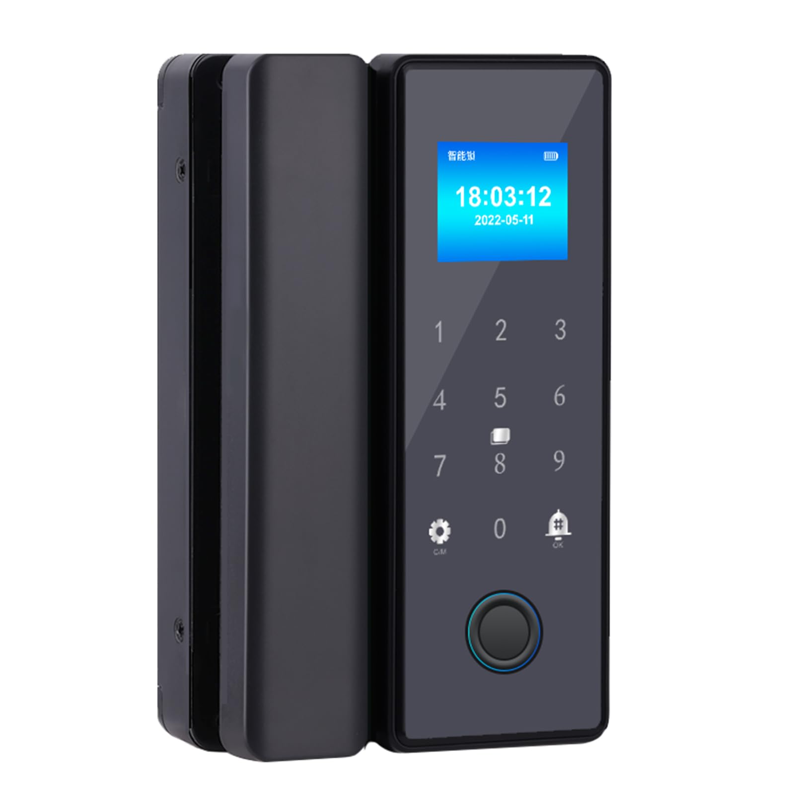 Smart Lock WiFi con Chiusura a Doppio Gancio, Inserimento Scheda IC con Password, Chiave Temporanea, per Sicurezza Domestica, 100 Impronte Digitali