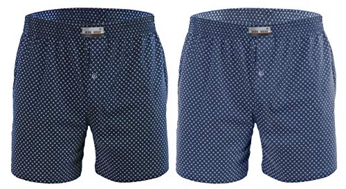 sesto senso Schlafanzughose Herren Kurz Baumwolle Pyjamahose 2er Pack XL 2pak 5+6