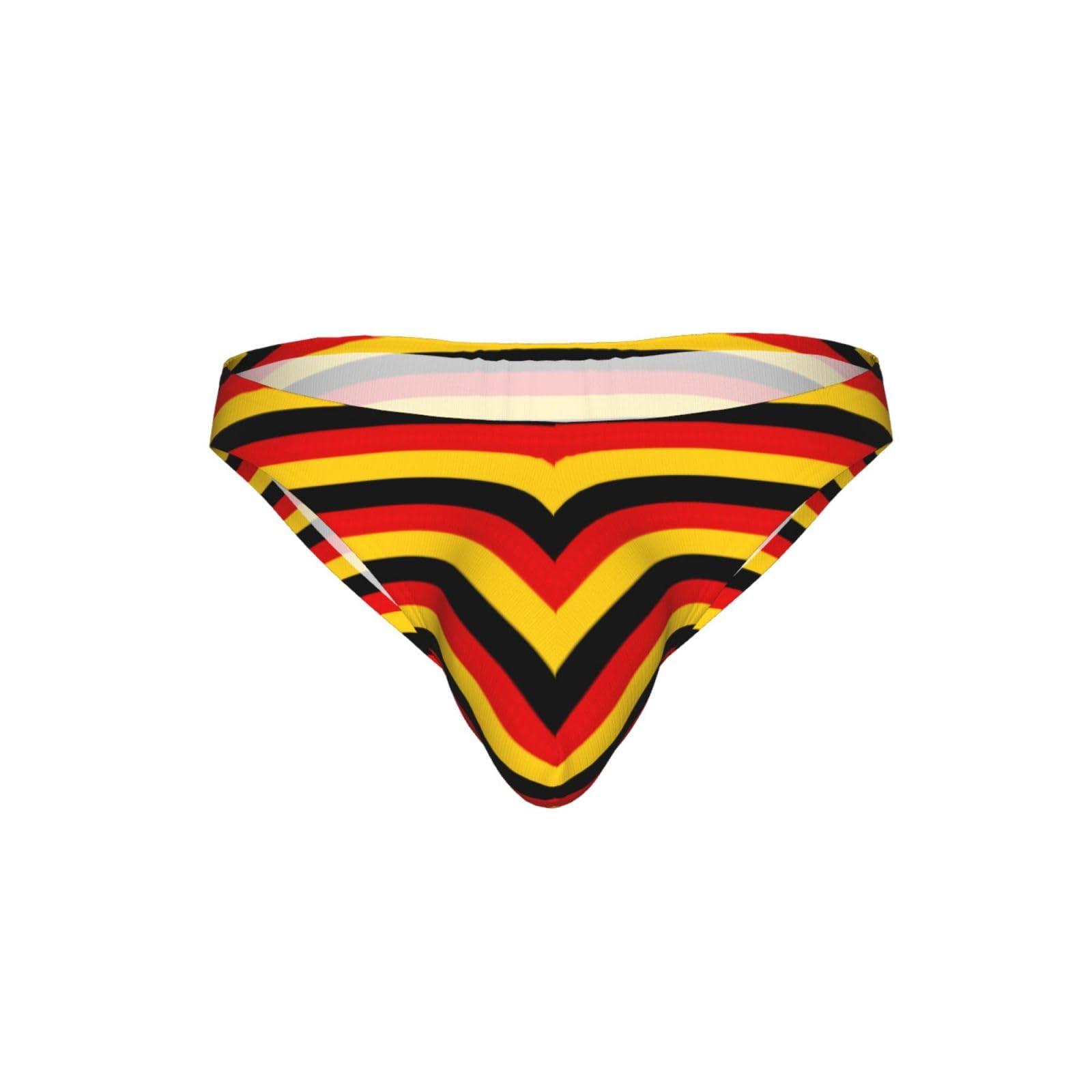 Unkhtt German flag Print Men's Bikini Briefs Breathable Stretchy Underwear Lightweight Vacation Swimwear Black