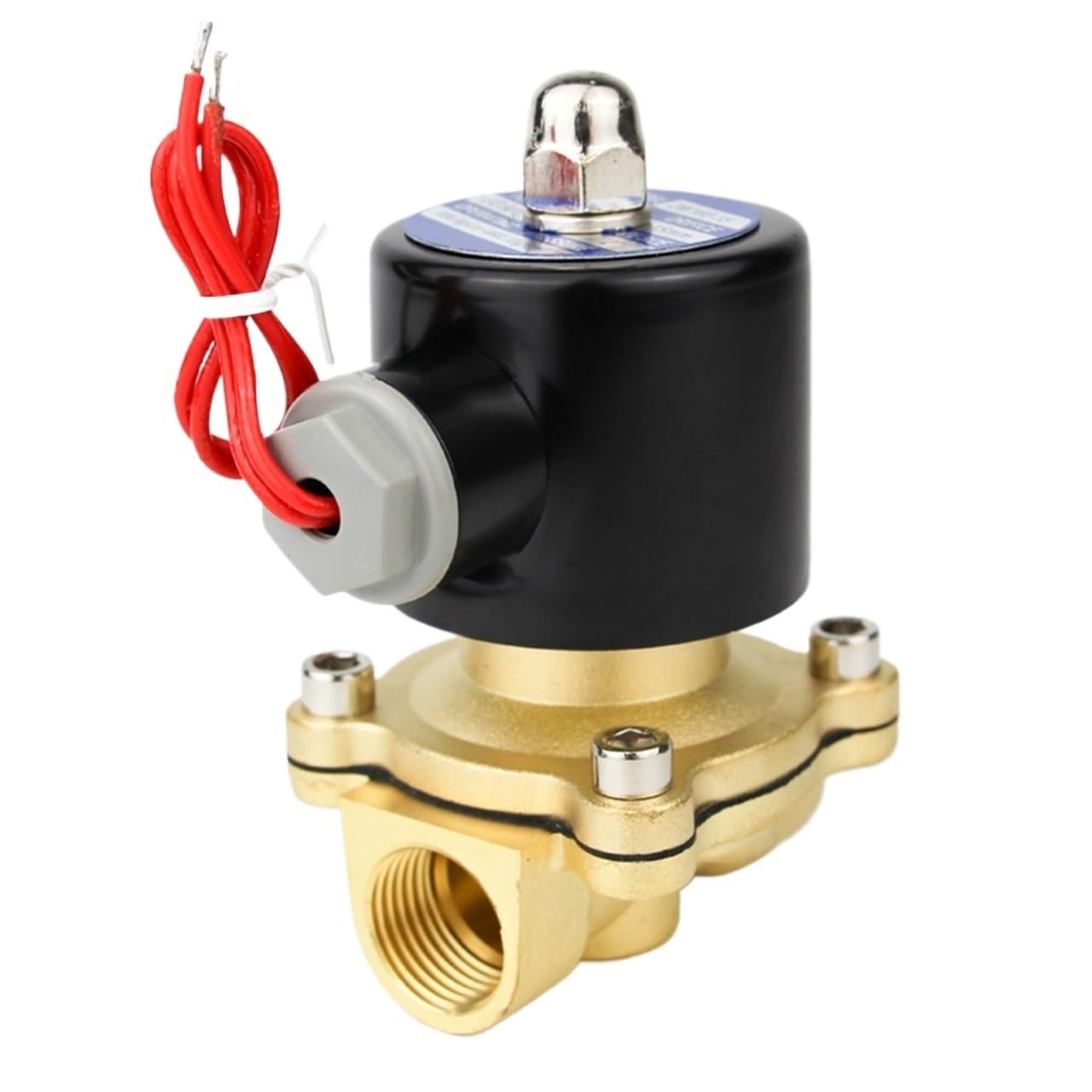Électrovanne électrique DN35 DC24V en laiton normalement fermée pour circuit d'eau