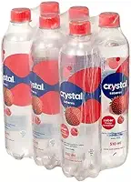 Kit Crystal Água Saborizada com Gás, 6 Garrafas de 510ml, Sabores Melancia, Morango, Limão e Tangerina (6 Unidades Frutas Vermelhas)