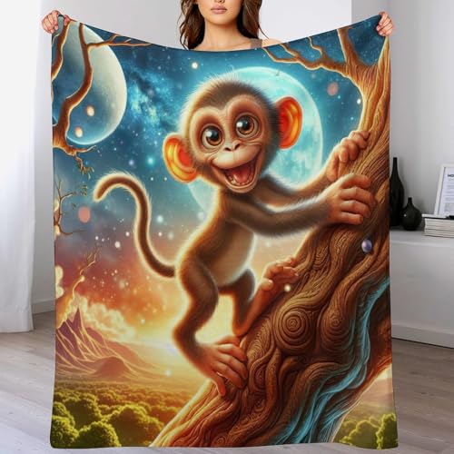 Manta de lana de mono 130x180 cm para sofá y cama 2