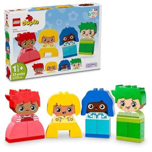 LEGO DUPLO My First Big Feelings & Emotions Interactive Toy, Colored Building Bricks and 4 Characters, Social and Emotional Play for Preschoolers, 1 Year Old and Up, 10415