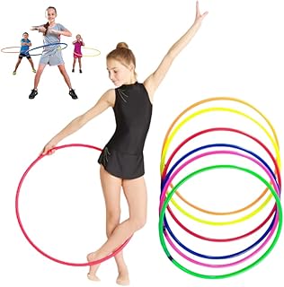 Pack of 10 Multicolor Fitness Hula Hoops 55cm for Kids & Adults | Exercise Hoops for Fun & Weight Loss | Indoor & Outdoor Games, Gymnastics Hula Hoop Rings