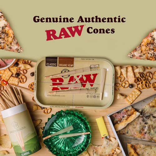 image for RAW Cones 1 1/4 Size: 50 Pack Patented Slow Burning Pre Rolled Rolling