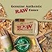 RAW Cones 1 1/4 Size: 50 Pack Patented Slow Burning Pre Rolled Rolling Papers & Tips, Classic Raw Paper, 84mm