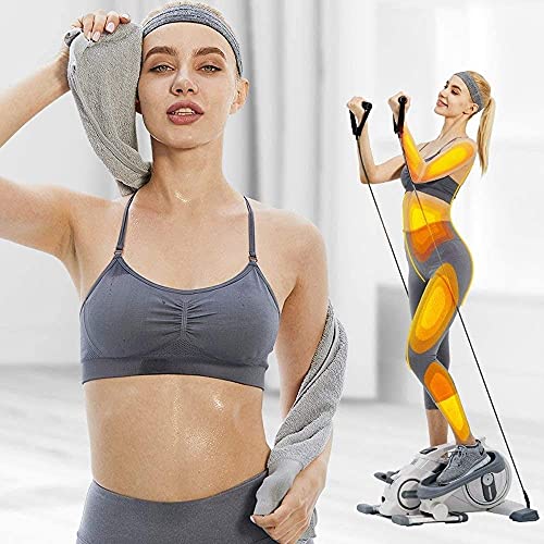 Image of Mini Stepper Elliptical Machine Fitness Exercise Trainer with Non-Slip Pedal and Adjustable Resistance, HD Display，Suita
