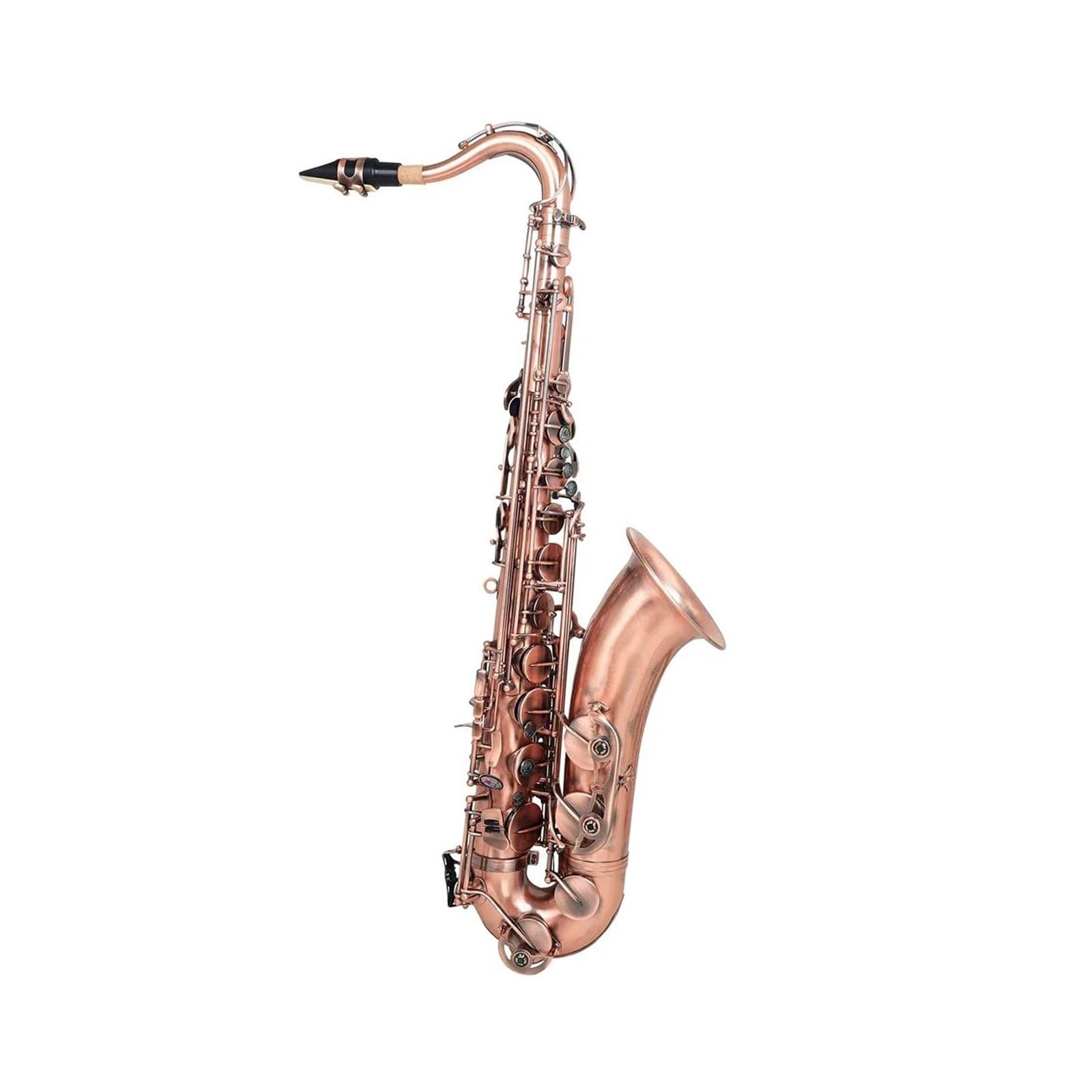 Saxofón Tenor Antiguo Rojo Profesional Instrumento De Viento Metal En Si Bemol Con Caja Y Accesorios De Boquilla Saxofón