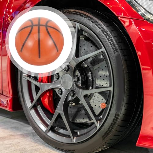 Cubiertas de válvula de baloncesto 5 uds. Naranja miniatura 2