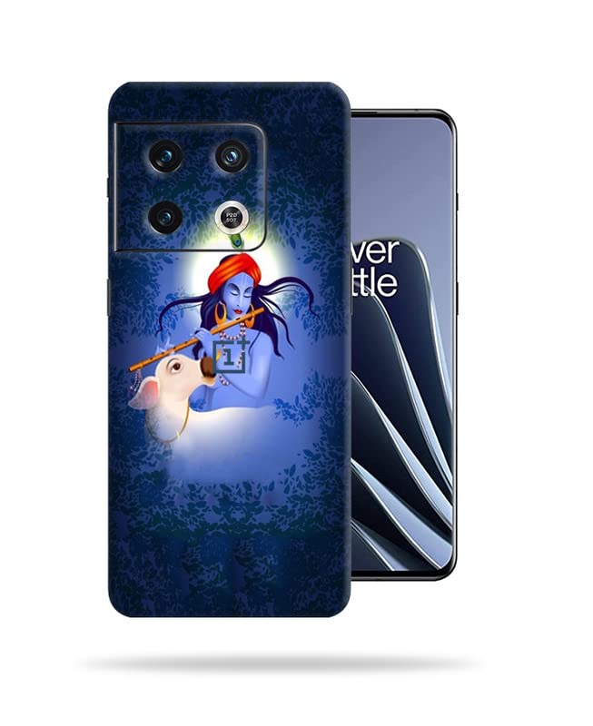 Image of Krishna with Cow Skin Back Protector Film Ultra Thin Scratch Resistant Vinyl (Not Case and Cover) for OnePlus 10 Pro 5G