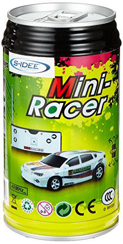 [Zufallsfarbe] Mini RC Raser ferngesteuertes 1: 63 Auto, Coladose Verpackung, Fernsteuerung mit Ladefunktion inkl. Zubehör