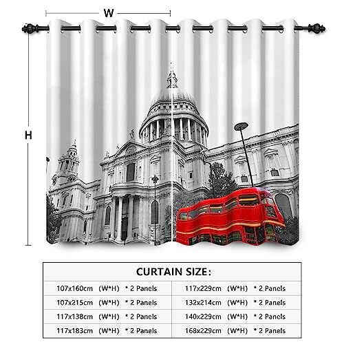YongFoto 117x138cm Città Tende, Autobus Rosso e