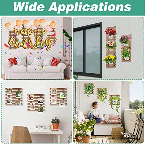 Apipi 2 Pcs Wooden Wall Planters, Detachable Hanging Planter Holders, Sturdy Wall Mounted Plant Stand Ladders Vertical Rack Wall Decor For Indoor Home Balcony Garden #TOP6