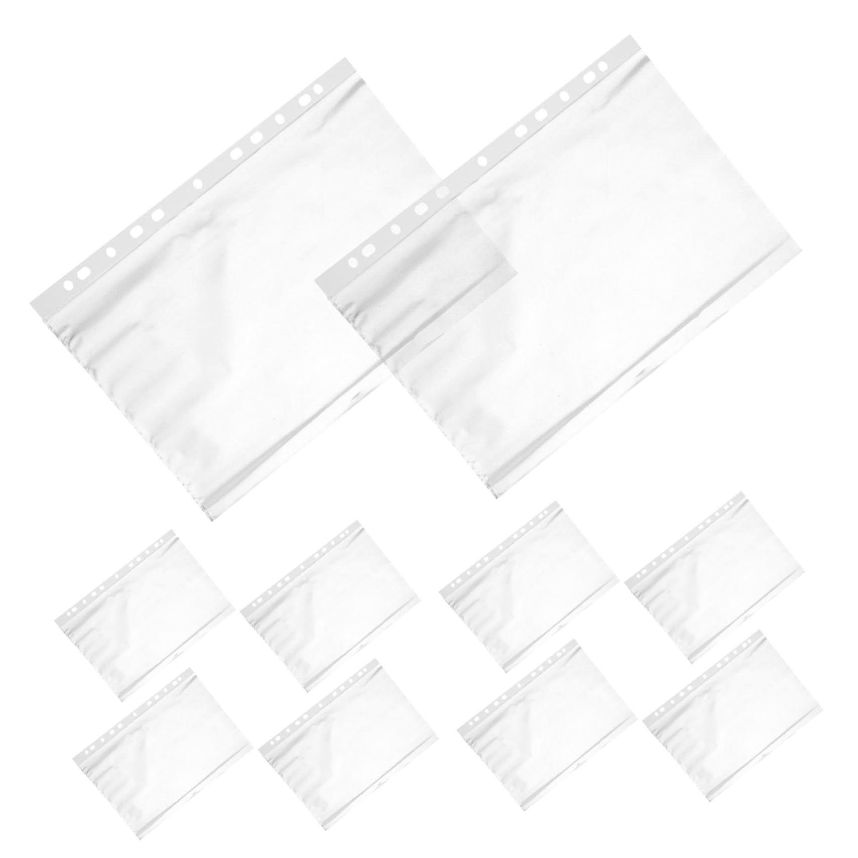 Pochettes Perforées A4 Transparentes et Résistantes, 200 Pièces