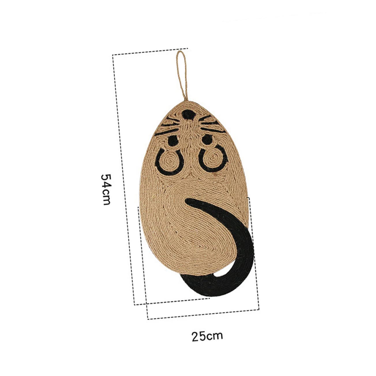 Abaodam Cat Sisal Mat Soft Cat Grinding Pad Mouse Shape Scratch Mat for Pet Supplies