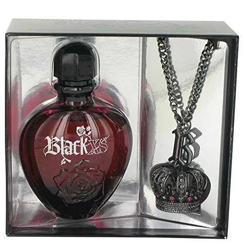 Black Xs by Paco Rabanne Gift Set - 2.7 oz Eau De Toilette Spray Plus Necklace with Crown Pendant for Women