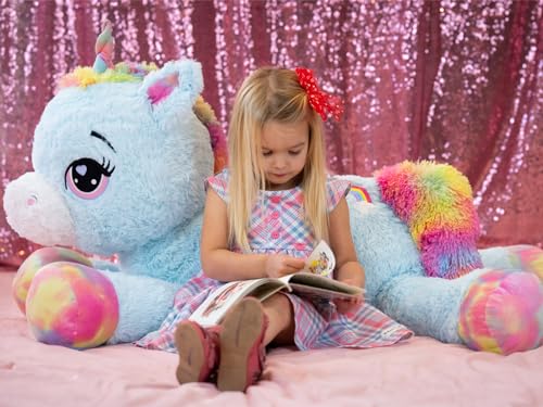 Muiteiur W401_1_110 43Inch Large Unicorn Stuffed Animal, 5.4Lbs Giant Unicorn Plush Hugging Pillow thumb #5