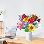 SIENON Bâtiment Bouquet Fleur Set-1009 PCS 12 Genres de fleurs Collection botanique, Bâtiment Blocs Fleur Brick Toys Projet créatif pour la salle d'accueil Décor Valentines