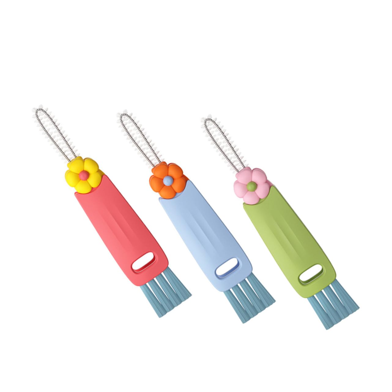 Unomor 3pcs Household Cleaning Brush Multi-Functional Groove Brush for Daily Use