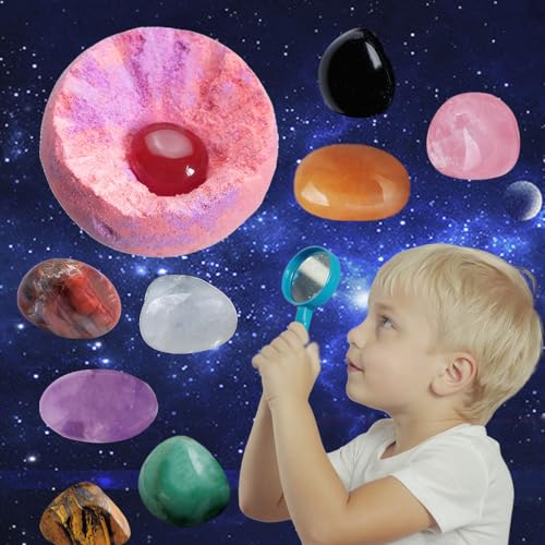 Kipwake Galaxy Bath Bombs For Kids With Crater,With Surprise Toys Inside Organic Bath Bombs For Kids,Solar System Gemstones Dig Space Toys,Easter Birthday Christmas Gifts For Boys Girls thumb #4