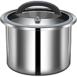 Scifimp 保存容器・キャニスター、多機能ステンレス製収納容器 大容量 防虫防潮 密封 透明視認可能な蓋付き キッチン等シーン用 食材保存のソリューション 耐久性・実用性両立 一般家庭向けキッチン収納器具 お気軽にご購入ください。