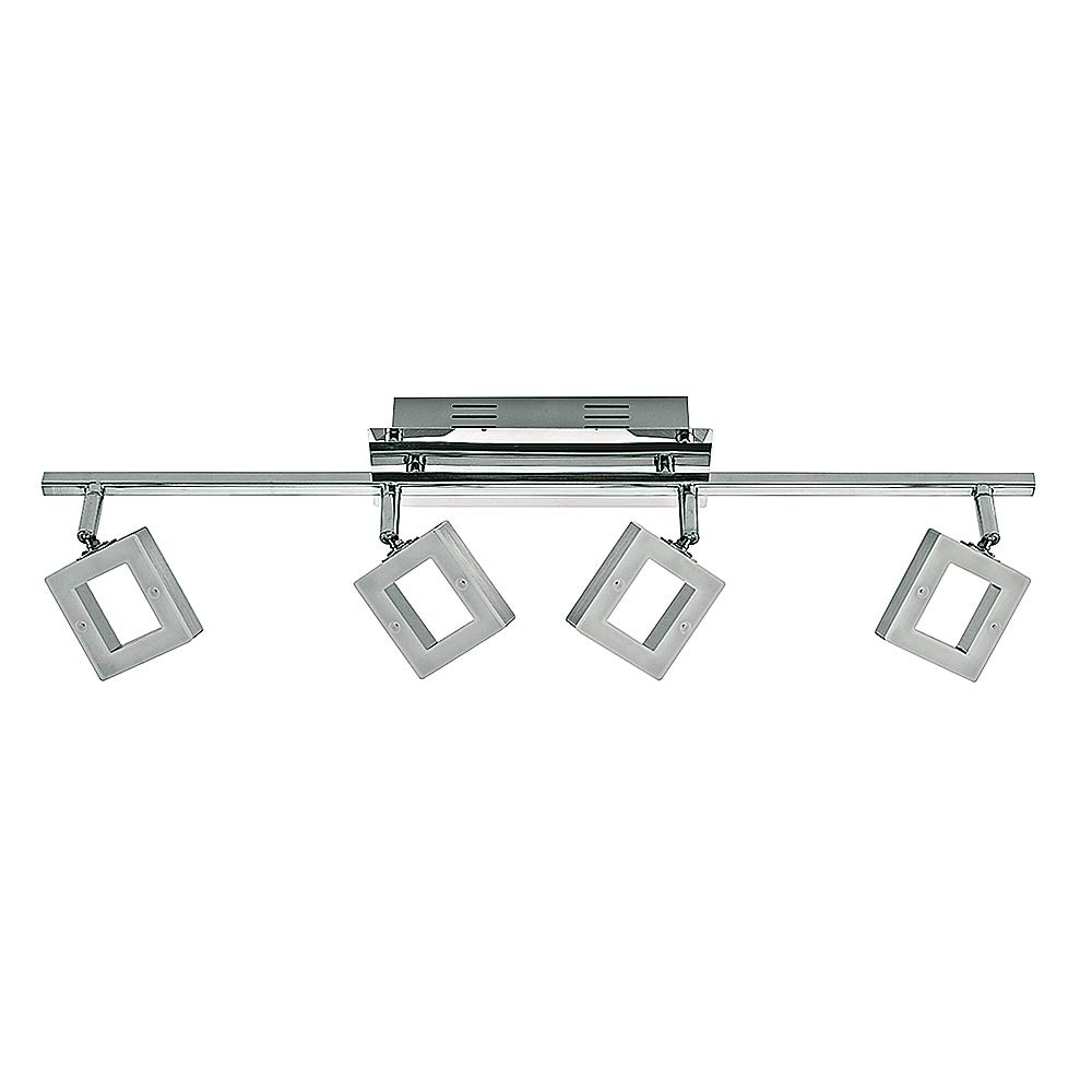 Hochwertige Aluminium LED Strahler Spot - Wandleuchte Deckenleuchte Spots mit 4x6,4W LED ndleuchte Theo 4 flammig Deckenbalken Deckenleuchte Spots