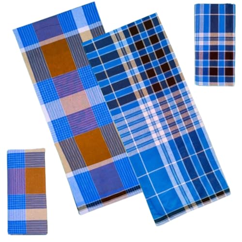 Image of YGM Men's Multi Colour Lungi | Soft & Breathable | New Designs (Pack of 2) | Traditional Vibrant Colour Lungis | Day & Night Wear | Free Size