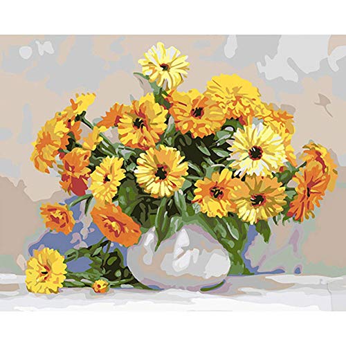 DIY Painting Paint by Numbers for Adults with Brush, Canvas Painting for Adults