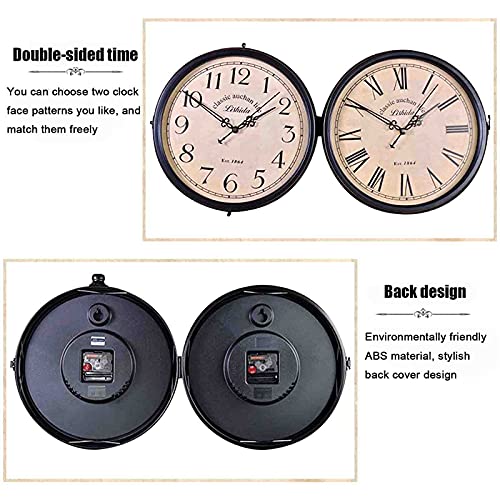 Horloge murale double face style antique décoration extérieure - 5