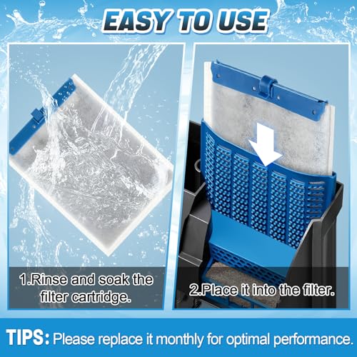 Image of MEWTOGO 12Pcs Large Filter Cartridges for Tetra Whisper Bio-Bag L, Aquarium Replacement Filter with Ultra-Activated Carbon for Tetra Whisper IQ20,30,45,60, PF20,30,40,60, 20i,40i ReptoFilter