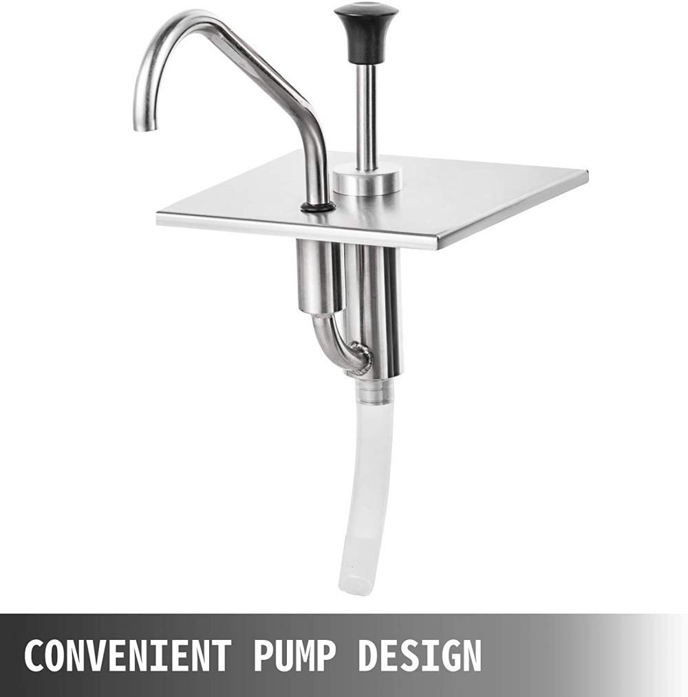 Dispensador de Salsa dispensador de Bomba de Salsa de Acero Inoxidable Comercial 4L para Salsa de Soja, vinagre, Ketchup, etc.