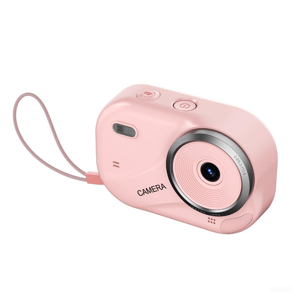 Fotocamera digitale compatta 4K da 48 MP, zoom 16x, schermo HD, portatile, da viaggio, per compagno, per principianti, fotografia (rosa)