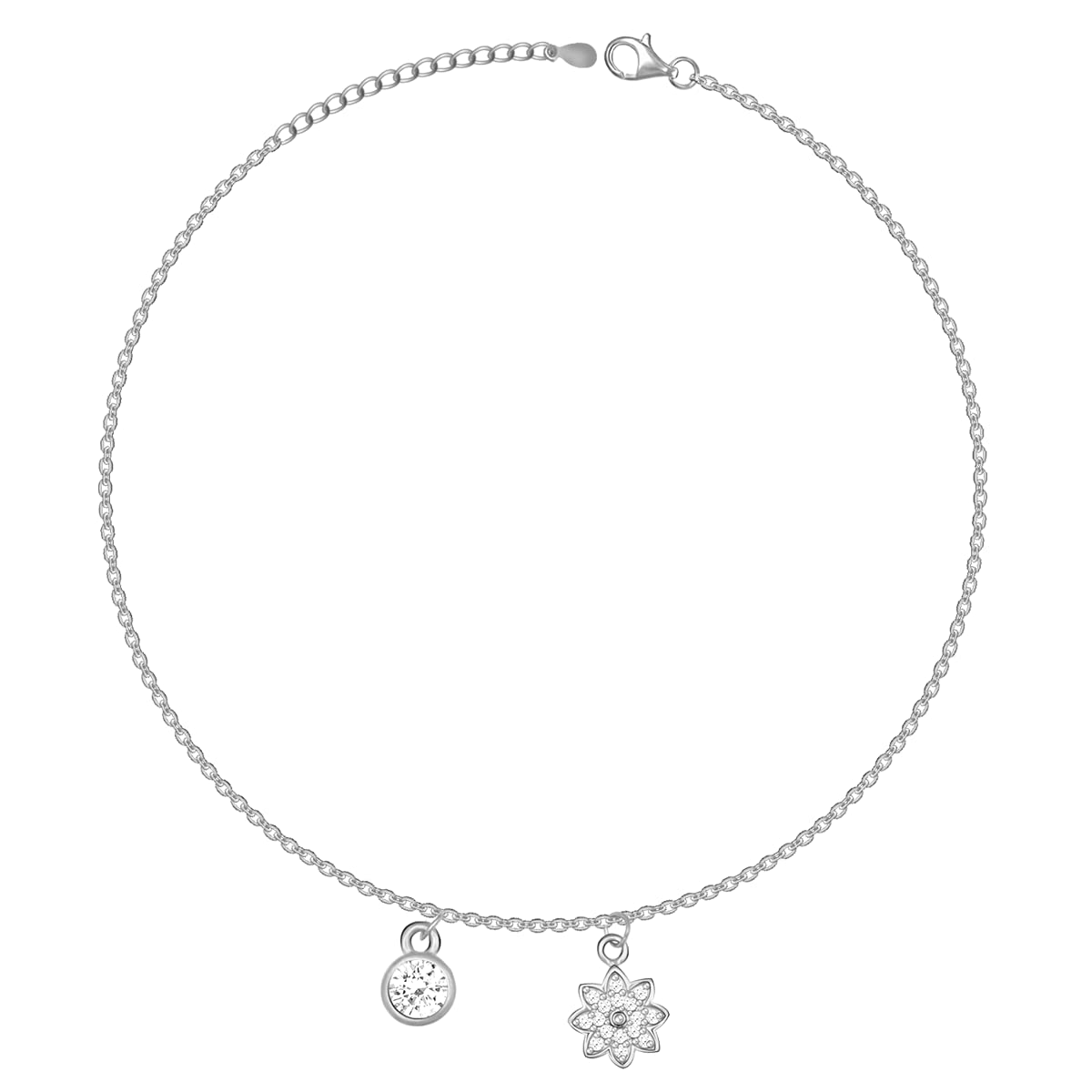 GIVA 925 Silver Floral Charm Anklet, (Single) Gifts for Girlfriend, Gifts for Women & Girls| With Certificate of Authenticity and 925 Stamp | 6 Month Warranty* (B09MG19MZB) Amazon Price History, Amazon Price Tracker