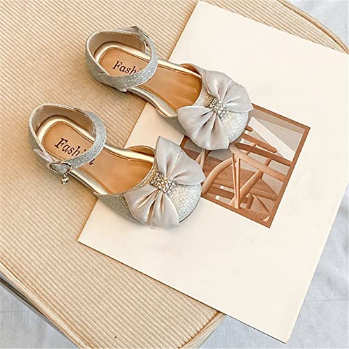 Little Girl's Adorable Princess Party Girls Dress Bow Princess Shoes Princess Flower Size 4 Toddler Sandals Girls3