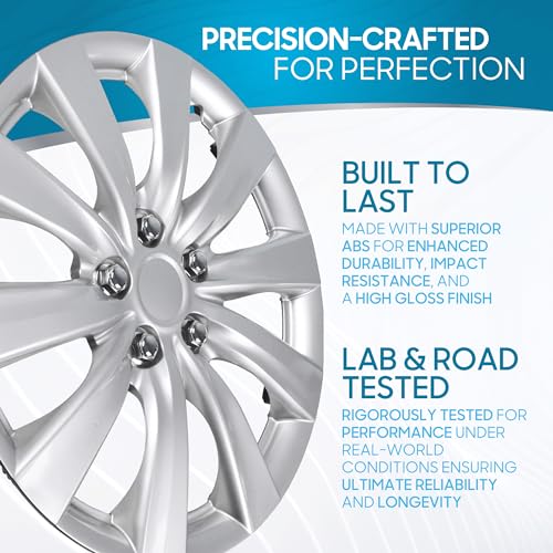 Image of BDK Hubcaps Wheel Covers for (2011-2013) Toyota Camry 16 Inch Hubcaps Set of 4, Snap-on Direct OEM Replacement for Toyota Corolla Hubcaps 16 Inch Wheel Covers Impact-Resistant High Durability