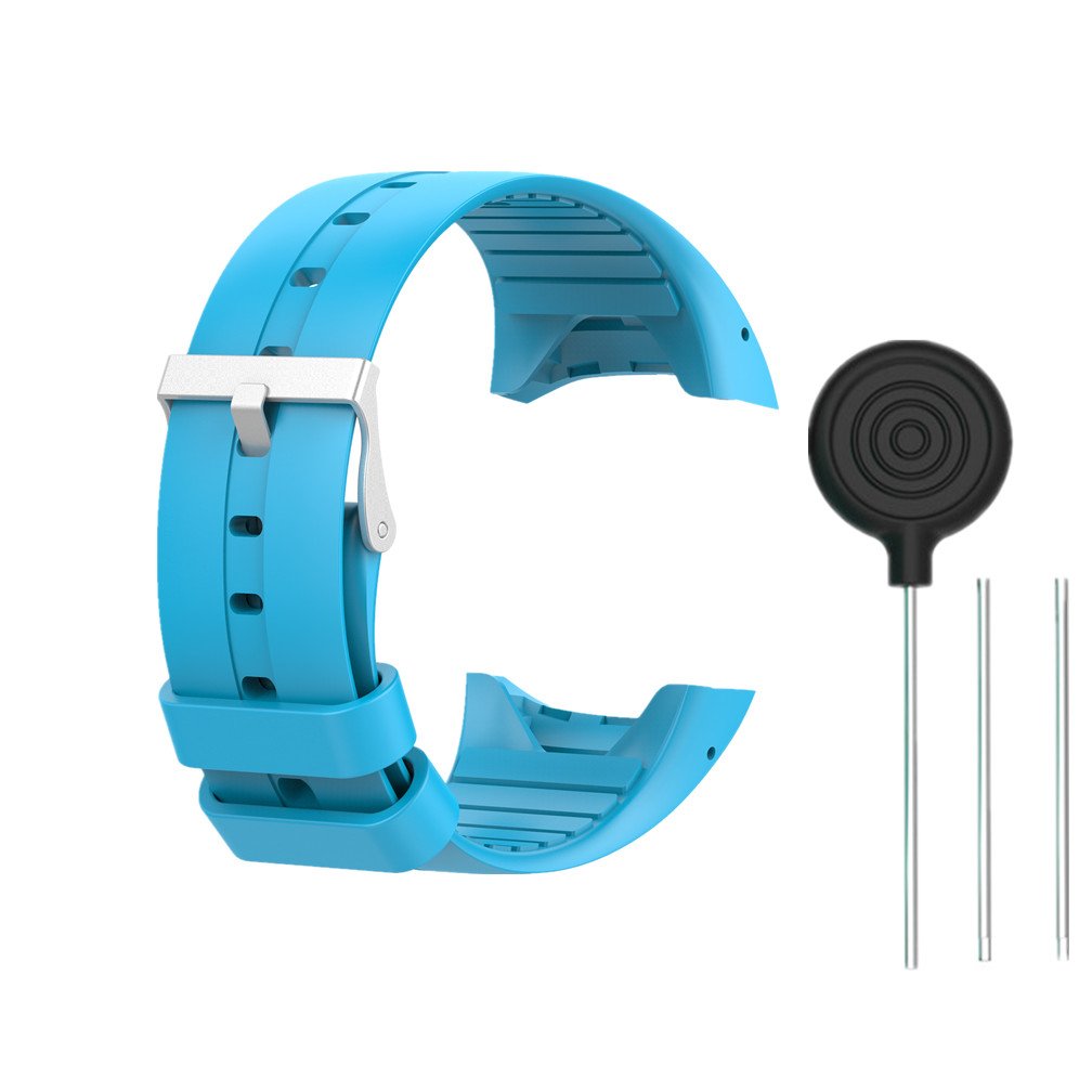 INF Bracelet Compatible Avec Polar M400/M430, Bracelets En Silicone De Remplacement Compatible Avec Polar M400/M430, Bleu