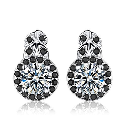 Boucles d'oreilles argent 925 anti-allergie fleur spinelle