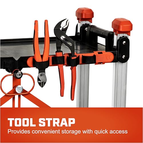 Crescent SITERUNNER, 3 Shelf Heavy Duty Folding Jobsite Cart - 300-lb Capacity, F3SCBL
