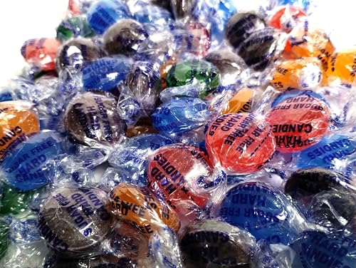 Assorted Sugar Free Fruit and Mixed Berry Hard Candy - 1 lb of Individually Wrapped Fresh Fruit Candy Buttons