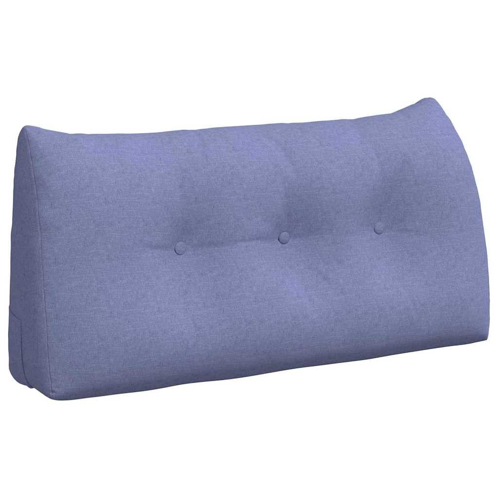Rückenkissen 100 x 24 x 50 cm, Ergonomisches Sofakissen in Jeansblau, Weiches Lesekissen für Bett & Wohnzimmer, Dekokissen mit Samt-Optik & abnehmbarem Bezug