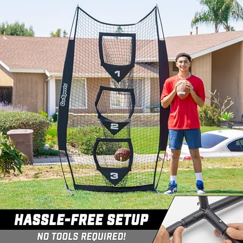 GoSports 8 x 4 ft Football Throwing Target Net - Black by GoSports - Used condition - Image 5