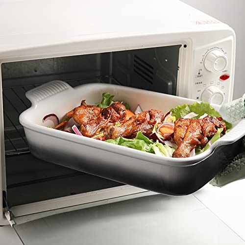 Sweejar Porcelain Baking Dish, Rectangular Bakeware Lasagna Pan, Casserole Dish For Cooking, Cake, Dinner, Kitchen, Banquet And Daily Use, 13 X 9.8 Inch (Gradient Gray) #TOP4