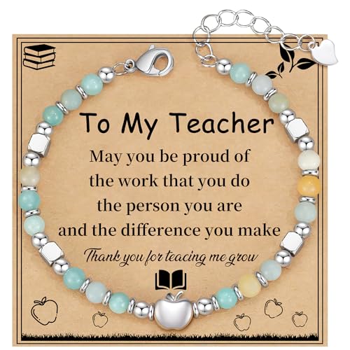 Image of Teacher Appreciation Gifts for Women, Christmas Gift for Women Teacher Bracelet
