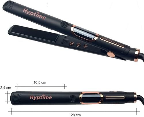 Miniatura 5 de Plancha plana de titanio con pantalla digital para controlar con precisión la temperatura, 1 pulgada para cabellos gruesos y rizados, profesional,