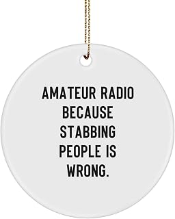 Funny Amateur Radio Circle Ornaments Gifts from Men for Christmas Unique
