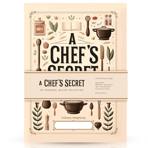 recetas de chef o matic baratos - En liquidación 3 A Chef's Secret - Libro de recetas en blanco de 30 páginas para tus propias recetas, diario de recetas para escribir y organizar tus propias...