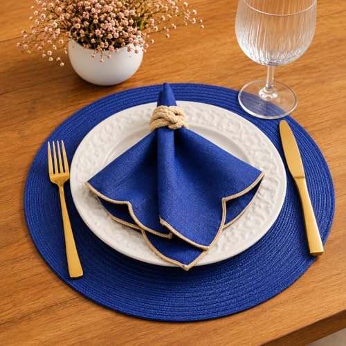 Kit Jogo Americano 6 Unidades Redondo 38cm Mesa Posta Elegante So...